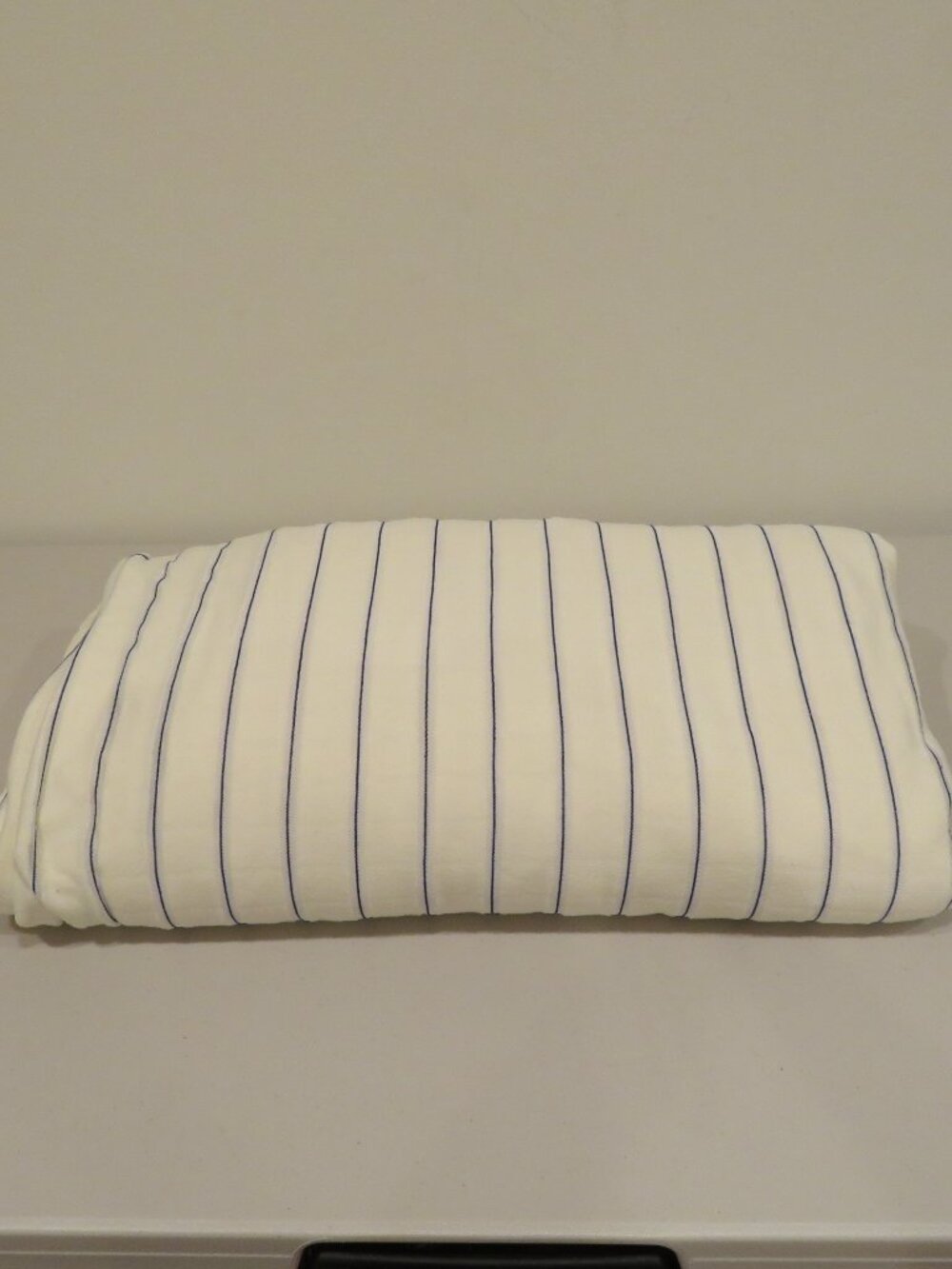 Calvin Klein Twin Duvet Cover Blue Stripe Cotton Blend